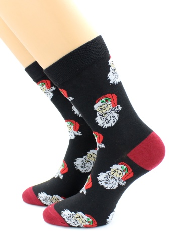 Носки мужские Новогодние Дед мороз (х/б)