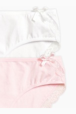 Трусики-слипы для девочек с кружевом (2 штук, рост 116-146)