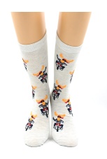 Носки мужские Лось на байке (х/б)