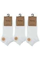 Женские хлопковые укороченные носки, белые