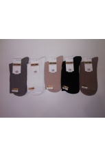 Женские носки высокие с узором косы