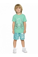 Шорты купальные для мальчика &quot;Новая волна&quot;, ментол (рост 98-116)