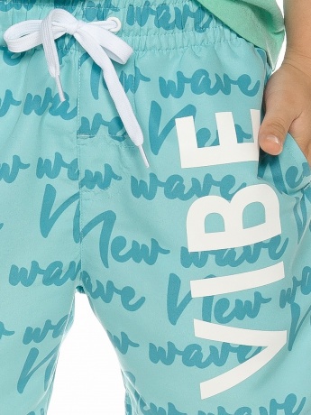 Шорты купальные для мальчика "Новая волна", ментол (рост 98-116)