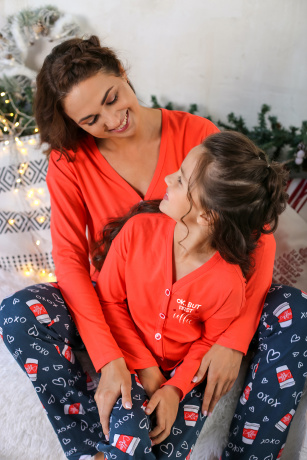 Пижама для девочки в стиле family look "Крис-1"