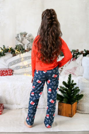 Пижама для девочки в стиле family look "Крис-1"