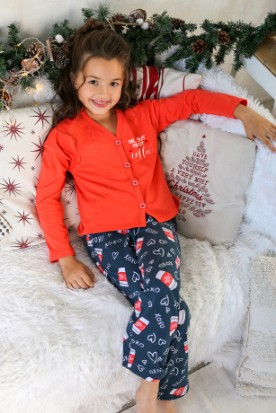 Пижама для девочки в стиле family look "Крис-1"