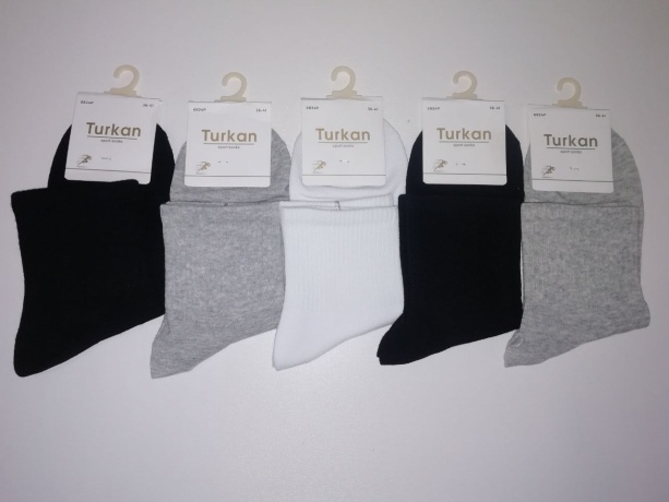 Женские носки средней длины резинка в рубчик, ассорти