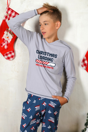 Пижама для мальчика в стиле family look "Вай-фай-1"