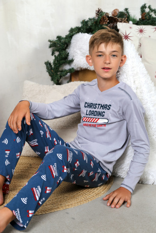 Пижама для мальчика в стиле family look "Вай-фай-1"