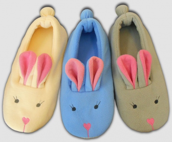 Женские тапочки-балетки "Зайки"