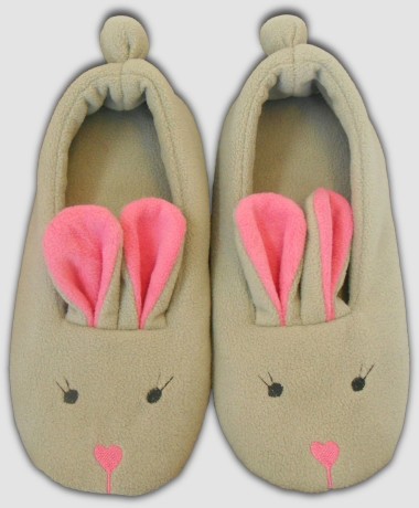 Женские тапочки-балетки "Зайки"