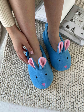 Женские тапочки-балетки "Зайки"