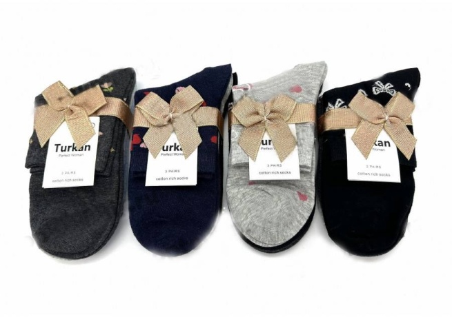 Женские носки с сердечками (3 шт)