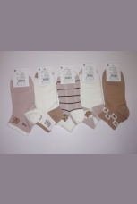 Женские носки укороченные с мишками, ассорти