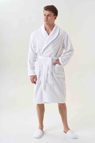 Халат махровый белый