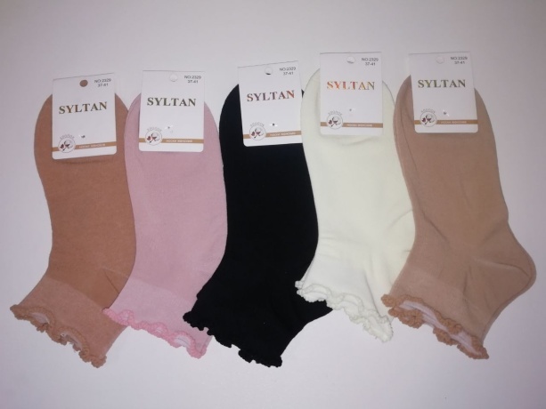 Женские носки средней длины волнистая резинка