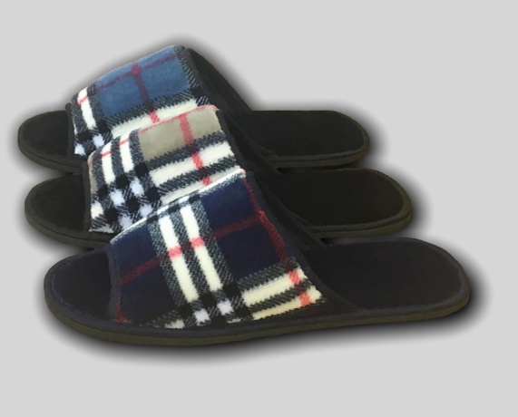 Мужские тапочки велсофт с открытым носом