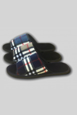 Мужские тапочки велсофт с открытым носом