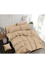 Постельное белье из поплина однотонного, цвет кофе