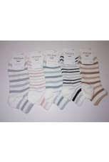 Женские носки короткие в полоску