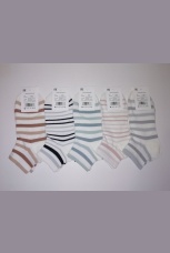 Женские носки короткие в полоску
