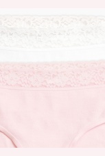 Трусики-слипы для девочек с кружевом по талии (2 штук, рост 116-146)