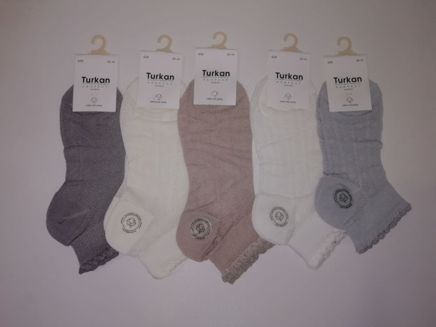 Женские носки укороченные сетка узор