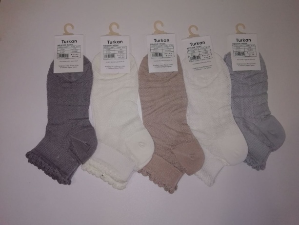 Женские носки укороченные сетка узор