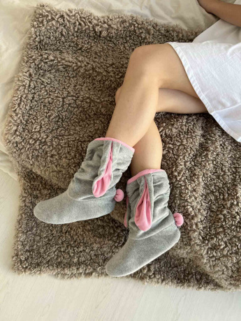 Женские угги флис Зайки