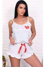 Комплект женский Сердечко, светло-серый