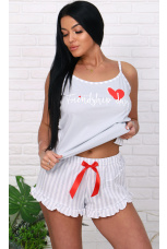 Комплект женский Сердечко, светло-серый