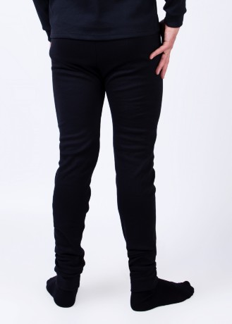 Мужские кальсоны черные рибана с начесом