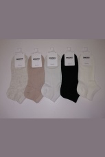 Женские носки короткие с узорами и сеткой