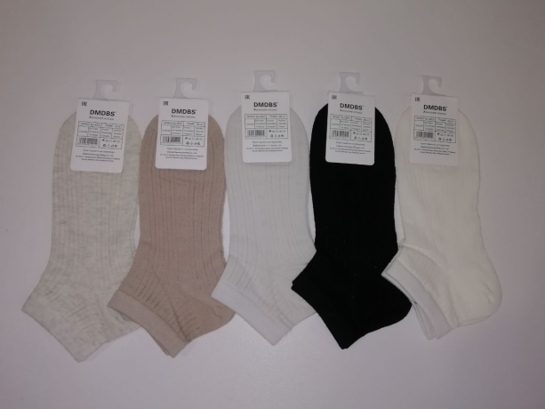 Женские носки короткие с узорами и сеткой