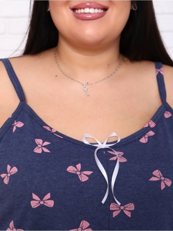 Сорочка женская на тонких бретелях, большого размера