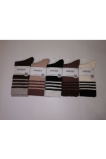 Женские носки кашемировые длинные с полоской