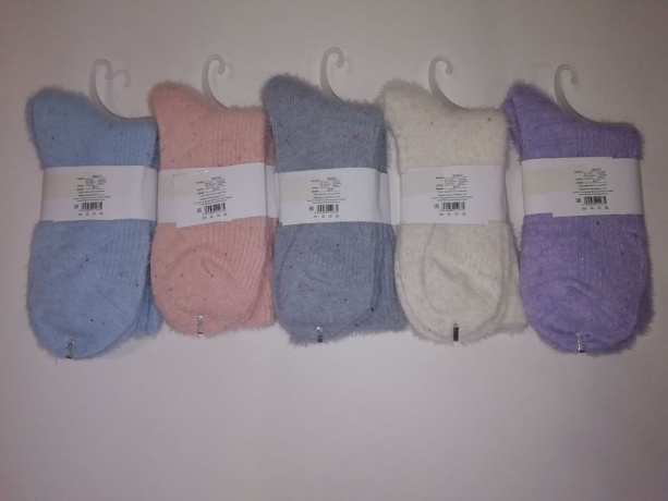 Женские носки высокие из кашемира в крапинку