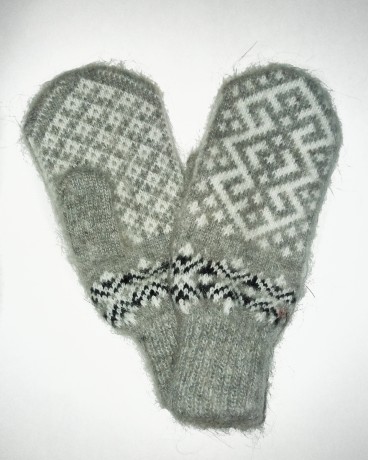 Пуховые варежки