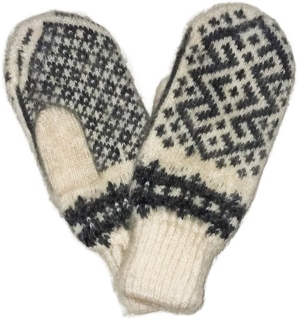 Пуховые варежки