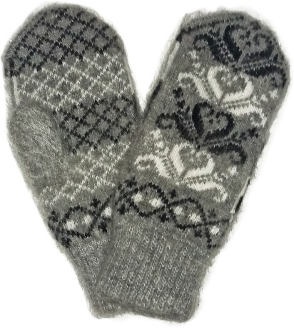 Пуховые варежки