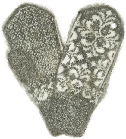 Пуховые варежки