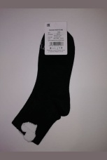 Женские носки средней длинны из шерсти ламы с сердечком