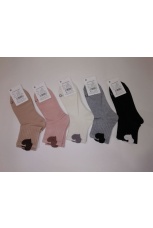 Женские носки средней длинны из шерсти ламы с сердечком