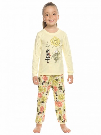 Комплект для девочек ванильный с розами