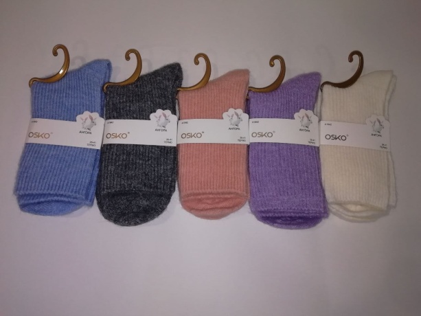 Женские носки вязаные, шерсть ламы, яркие