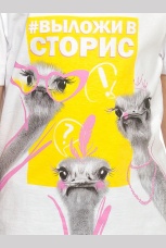 Футболка для девочек (страусы) р. 86-110