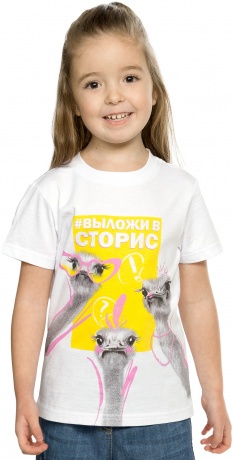 Футболка для девочек (страусы) р. 86-110