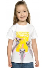 Футболка для девочек (страусы) р. 86-110