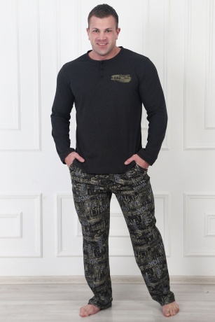 Мужская пижама "Гранж" графит