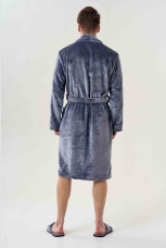 Мужской халат велсофт, серый